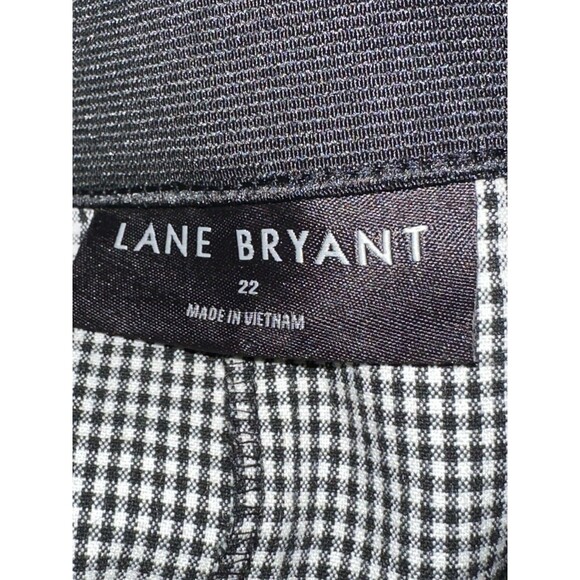 Lane Bryant The Perfect Drape Wide Leg Capri Size 22 Black and White Checkered - Picture 4 of 7